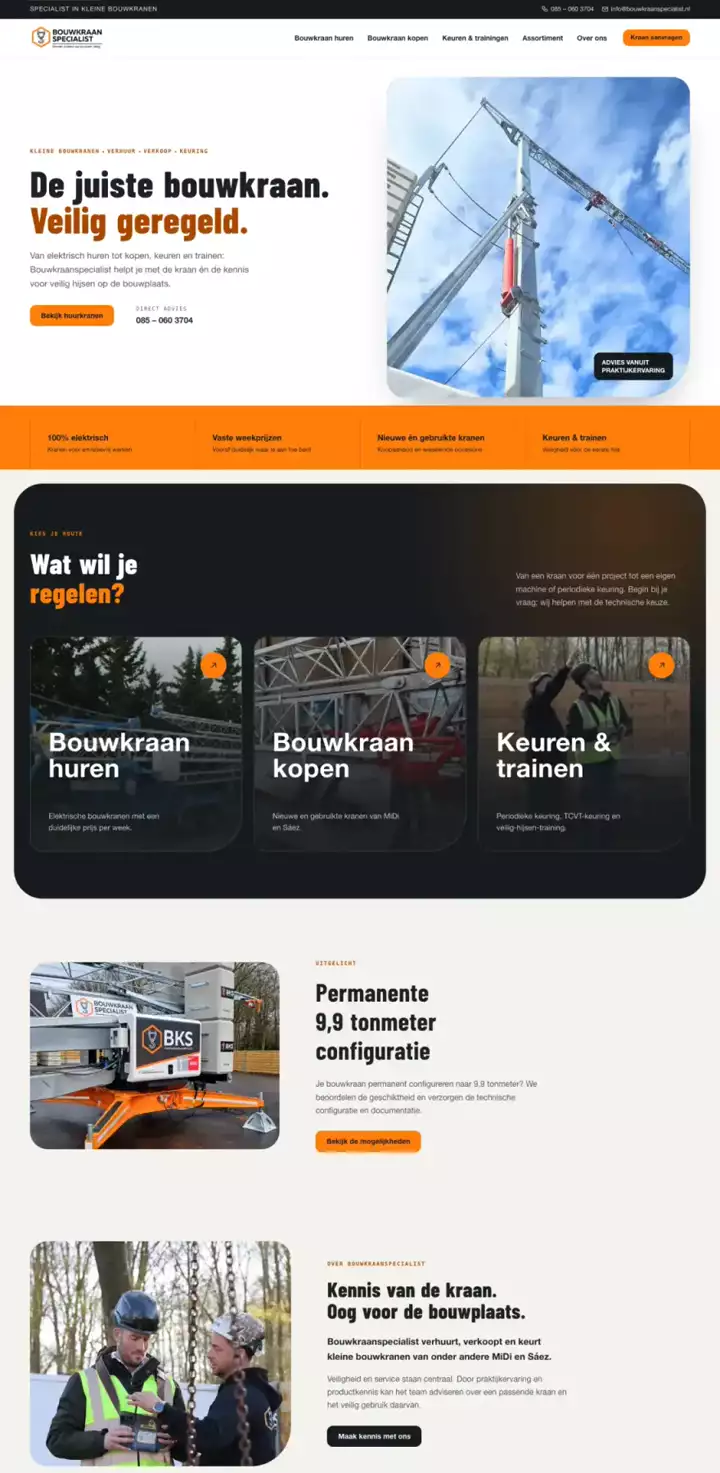 Website of Bouwkraanspecialist