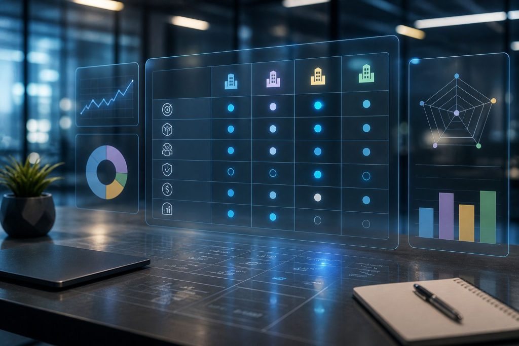 Gids voor de concurrentiematrix: voorbeelden, typen en hoe je er een bouwt